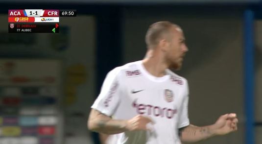 VIDEO Denis Alibec a debutat la CFR Cluj în partida cu Academica Clinceni
