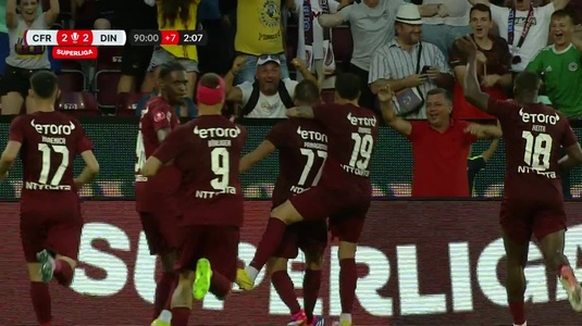 CFR Cluj - Dinamo 3-2. Meci nebun în Gruia. Echipa lui Dan Petrescu a revenit de la 0-2 şi a dat marea lovitură în prelungiri | VIDEO