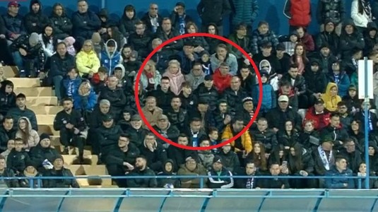 Apariţie surprinzătoare printre spectatorii tribunei, la Farul - CFR Cluj! Certat de Gică Popescu, şi-a găsit un loc neaşteptat pe stadion | VIDEO