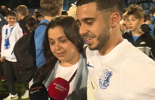Mama lui Enes Sali a izbucnit în lacrimi când şi-a văzut fiul campion cu Farul. Moment plin de emoţie pe gazonul stadionului de la Ovidiu | VIDEO