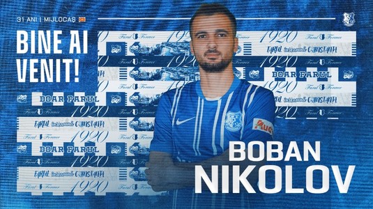 Farul Constanţa a făcut un nou transfer. Boban Nikolov s-a întors la clubul lui Gheorghe Hagi