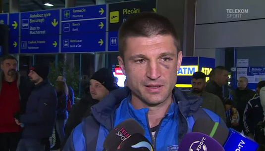 VIDEO | Imagini şocante cu Andrei Cristea! A apărut cu ochiul vânăt pe aeroport. Explicaţiile jucătorului
