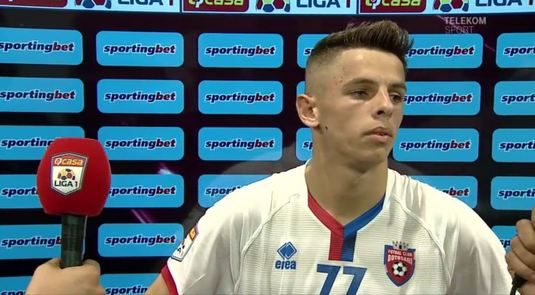 VIDEO | Puştiul Cîmpanu, la primul gol în Liga 1 contra campioanei: ”Nu pot să mă bucur!”