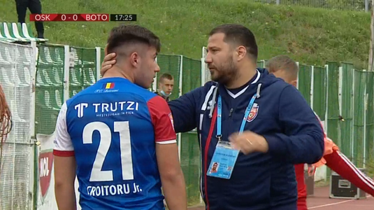 Croitoru junior, nemulţumit după ce tatăl său l-a înlocuit în Sepsi - Botoşani! Cum a reacţionat după schimbare VIDEO