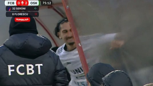 VIDEO | A spart banca precum Cârţu! Florescu a fost schimbat şi a făcut prăpăd pe margine, în FC Botoşani - Sepsi
