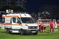VIDEO | Benzar, cu capul umplut de sânge de Abdallah. A fost scos cu ambulanţa de pe teren. Jucătorul lui Dinamo, eliminat
