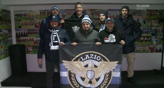 VIDEO | Fan clubul Lazio din România l-a vizitat pe Cristiano Bergodi înaintea partidei cu Astra