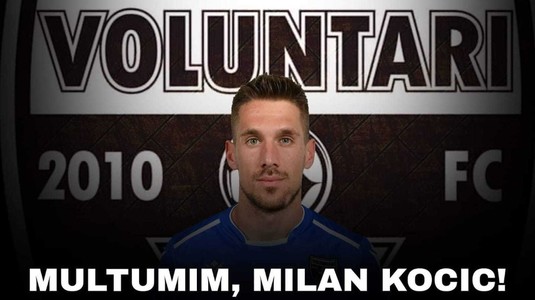 O nouă plecare de la FC Voluntari. Ilfovenii s-au despărţit de Milan Kocic