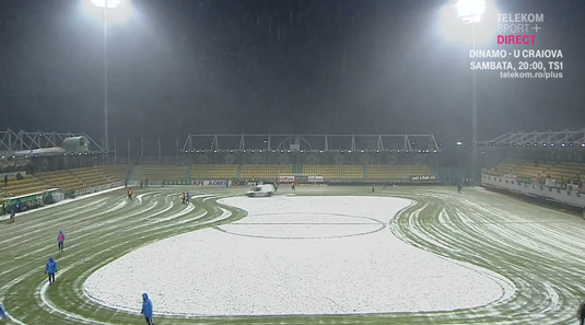 VIDEO | Imaginile finalului de an în Liga I. Cum a fost curăţat de zăpadă sinteticul de la Chiajna :)