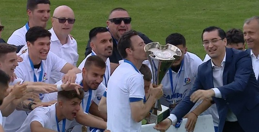 VIDEO | Poli Iaşi, campioana Ligii 2. Bucurie mare în Copou. După ce au zdrobit-o pe Dinamo, moldovenii au primit trofeul meritat