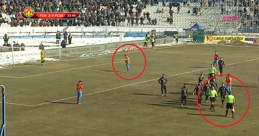 VIDEO | Momentul în care arbitrii au decis să ANULEZE penalty-ul primit de FCSB. Cum s-a luat decizia în timp ce Tănase se pregătea să execute