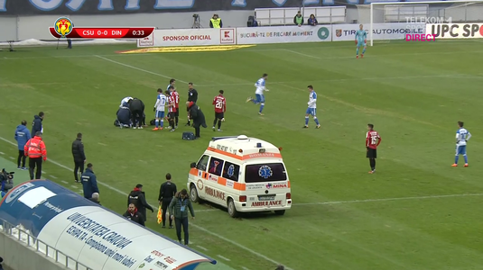 VIDEO | Au chemat medicii după accidentarea lui Martic, dar ambulanţa a "plecat" cu gazonul! Cum a frânat şoferul :)