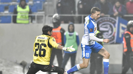Bancu, marcatorul singurului gol al confruntării Universitatea Craiova - Dinamo: ”A fost vina lui Penedo că a ieşit acolo”