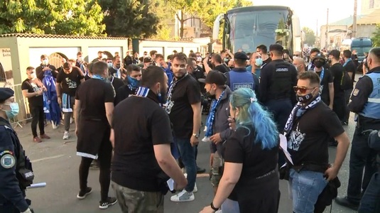 Moment de derută înainte de finala Cupei! Suporterilor Craiovei li s-a interzis accesul în stadion cu coregrafia, ca apoi jandarmii să se răzgândească