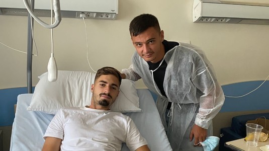 FOTO | Valentin Ţicu l-a vizitat în spital pe Dragoş Iancu. Ce i-a transmis căpitanul ”lupilor galbeni”. ”Voi fi alături de el”
