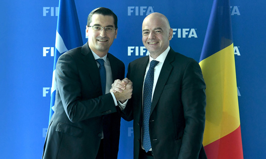 Răzvan Burleanu s-a întâlnit cu preşedintele FIFA, Gianni Infantino. Ce au discutat cei doi timp de două ore