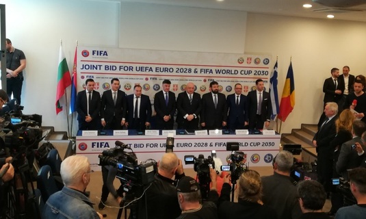 Românii, bulgarii, sârbii şi grecii s-au întâlnit şi au pus la cale organizarea EURO 2028 şi CM 2030. SURPRIZĂ | Popescu şi Burleanu s-au pozat împreună