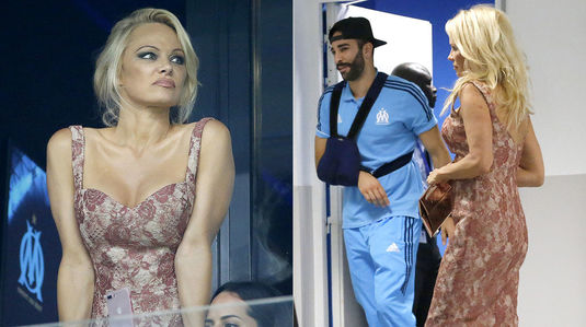 Galerie FOTO. Pamela Anderson s-a ”cuplat” cu un fotbalist celebru şi nu ratează niciun meci al acestuia!