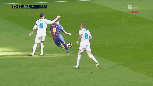 VIDEO | Duelul durilor. "Bad Boy" Ramos a lovit din nou. L-a făcut KO pe Luis Suarez cu un gest golănesc