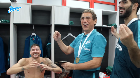 VIDEO I Spectacol în vestiarul lui Zenit după ce-au câştigat Supercupa Rusiei! Victor Hexan a cântat unul dintre cele mai cunoscute bolero-uri din istorie