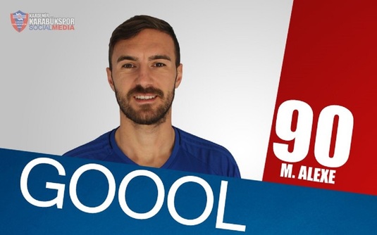 Maris Alexe a marcat golul victoriei pentru Karabukspor - VIDEO