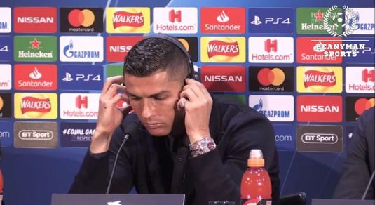 VIDEO | Le-a stat ceasul tuturor | Ronaldo a venit la conferinţa de presă cu două milioane de euro la mână: "Oare este rezistent la apă?"