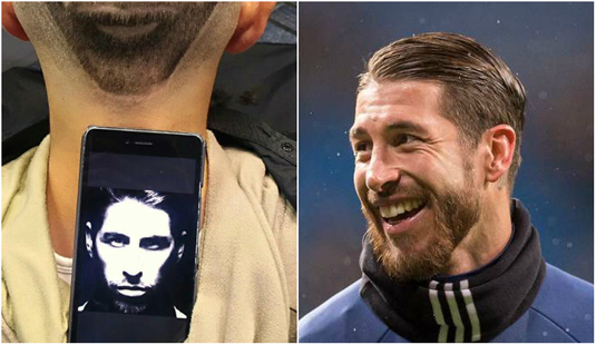 FOTO | Epic fail! Un fan a vrut să şi-l deseneze pe Sergio Ramos în cap, dar rezultatul a fost dezastruos