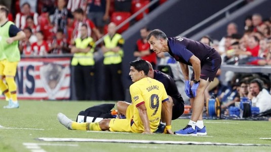Alarmă la FC Barcelona. După Messi, Suarez s-a accidentat şi ratează următorul meci al catalanilor. Cât stă pe bară atacantul