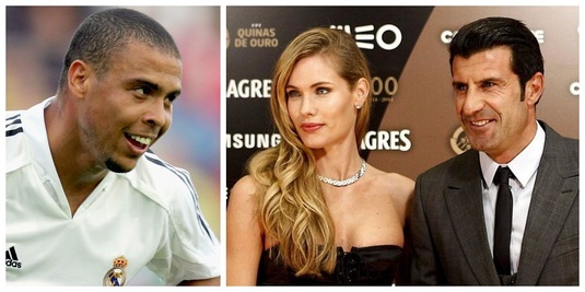 Declaraţie spumoasă a brazilianului Ronaldo: "Dacă aş avea şi eu o soţie precum are Luis Figo, n-aş mai ieşi din casă". Cum a reacţionat lusitanul