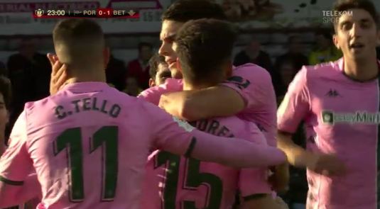 VIDEO Cupa Spaniei la Telekom Sport. Betis a trecut fără emoţii de Portugalete. Bilbao, succes fără Cristi Ganea în teren