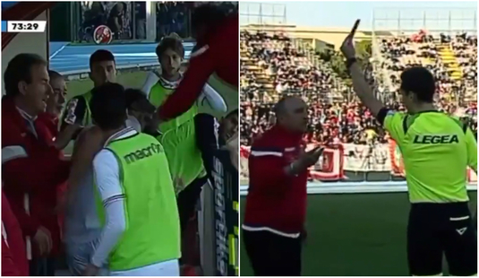 VIDEO | Scene reprobabile în timpul unui derby din ligile inferioare din Italia. Un antrenor şi-a luat la palme propriul jucător şi a fost eliminat de arbitru