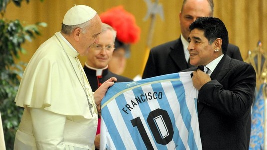 Papa Francisc, prima reacţie după decesul lui Maradona. Diego era fanul Suveranului Pontif: "Dumnezeul fotbalului este argentinian, iar acum este şi Papa"