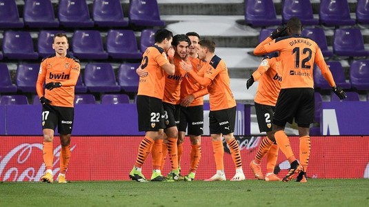 Valencia a obţinut prima victorie după opt etape în La Liga. "Liliecii" s-au impus cu 1-0 la Valladolid