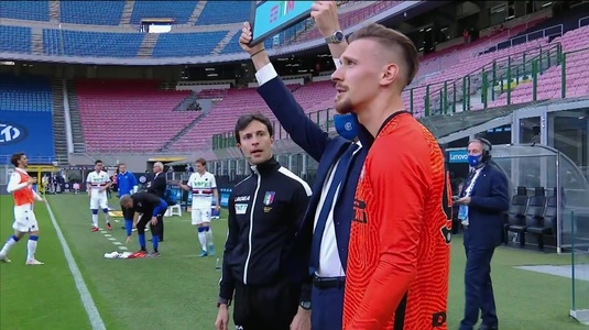 VIDEO | Ionuţ Radu a debutat la Inter în actualul sezon. Portarul român a fost trimis în teren de Conte în meciul cu Sampdoria