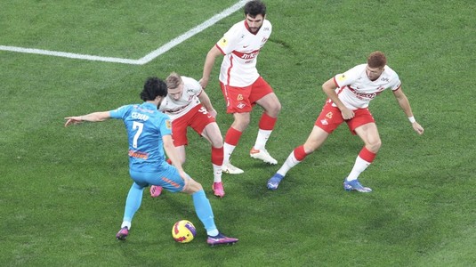 Măcel în derby-ul campionatului rus! Zenit Sankt Petersburg s-a impus în faţa celor de la Spartak Moscova cu scor 7-1