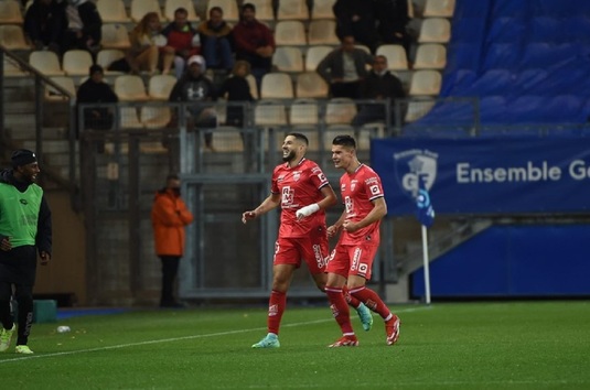 Alex Dobre a înscris două goluri pentru Dijon. Echipa românului a remizat cu Guingamp după ce a condus cu 3-0