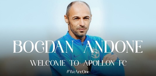 OFICIAL | Bogdan Andone este noul antrenor al campioanei Ciprului, Apollon Limassol