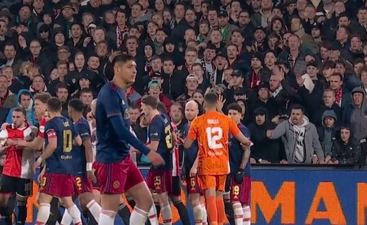Cazul "bricheta" la meciul Ajax - Feyenoord, din Cupa Olandei! Ce s-a întâmplat după ce Klaassen a început să sângereze: "Violenţa nu-şi are locul în fotbal" | VIDEO