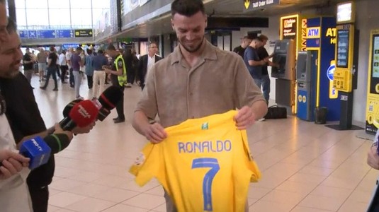 Andrei Cordea a apărut cu tricoul lui Ronaldo în mână la revenirea din Arabia Saudită. ”Eşti ca un copil de mingi pe acolo? De ce faci asta?” | EXCLUSIV