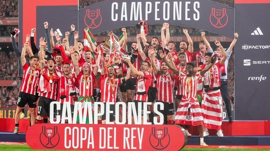 Athletic Bilbao a câştigat pentru prima dată după 40 de ani Cupa Spaniei. A învins-o pe Mallorca la lovituri de departajare