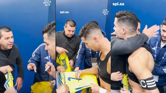 VIDEO | Ce cadou pentru Cosmin Contra! Cristian Ronaldo i-a semnat pe tricou lui ”Guriţă”, chiar după meciul în care cei doi au fost adversari