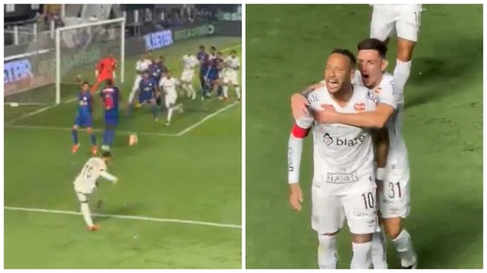 "Nu mă treziţi din acest vis". Neymar a marcat dintr-un unghi imposibil în ultimul meci al lui Santos | VIDEO