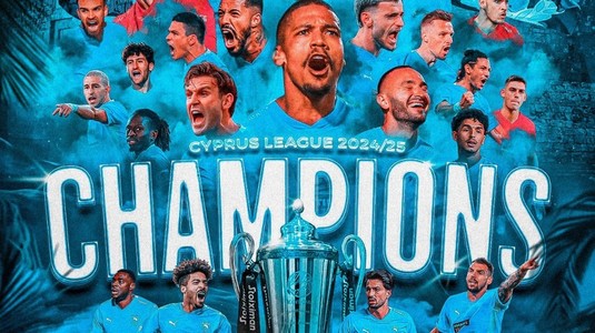 Vlad Dragomir câştigă titlul cu Pafos! Clubul cipriot obţine al doilea trofeu din istorie