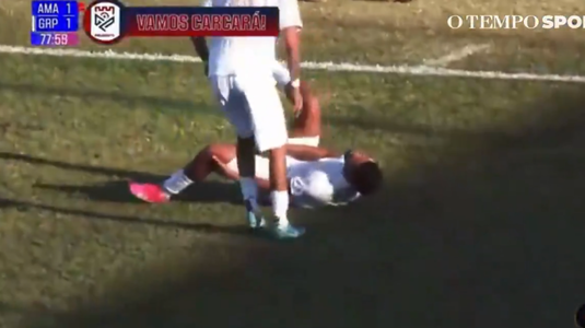 VIDEO | Accidentare stupidă în Brazilia: a încercat să se bucure precum Cristiano Ronaldo, însă genunchiul i-a cedat