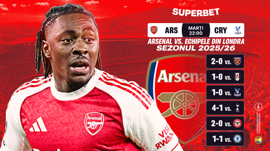 Arsenal – Crystal Palace: duel cu miză uriaşă în Cupa Ligii Angliei
