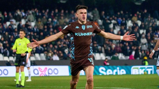 Rareş Ilie, decisiv pentru echipa sa. Fotbalistul român a marcat unicul gol al partidei dintre Empoli şi Cesena | VIDEO