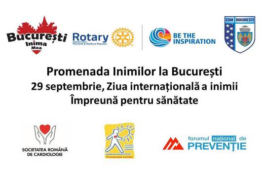 Promenada Inimilor la Bucureşti. 29 septembrie, Ziua internaţională a inimii