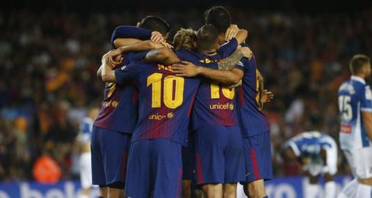 Barcelona, "măcel" în derby-ul Cataloniei cu Espanyol! Hat-trick pentru Messi şi debut pentru Dembele