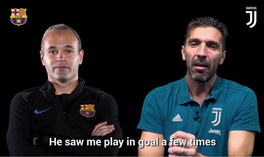 Două legende şi un interviu altfel! VIDEO | Iniesta şi Buffon, faţă în faţă. Pe ce post a început Gigi fotbalul şi de ce a ales să devină portar