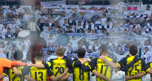 VIDEO | Ţi se face pielea de găină. Moment emoţionant înainte de Real Madrid - Borussia Dortmund